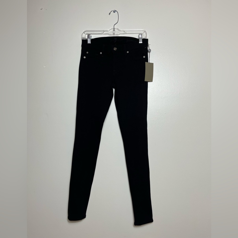 7 For All Mankind Black Slim Ankle Ponte Pants Size 26